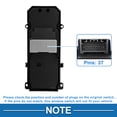 thumbnail image 4 of Interruptor de ventana eléctrica único Bargains lado del conductor delantero izquierdo para Honda CR-V Civic Breeze Negro, 4 of 7