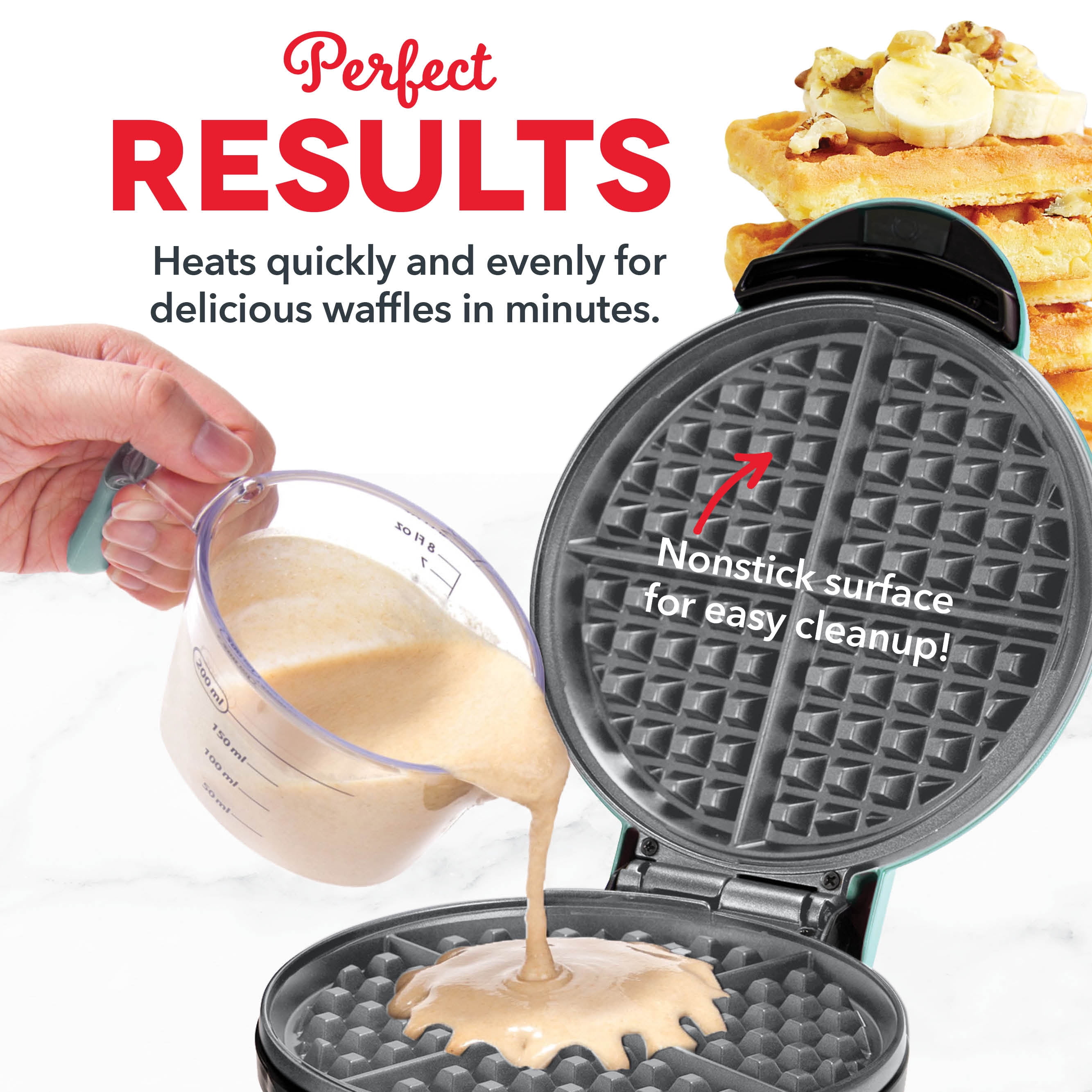Dash 8" Express Waffle Maker, Aqua