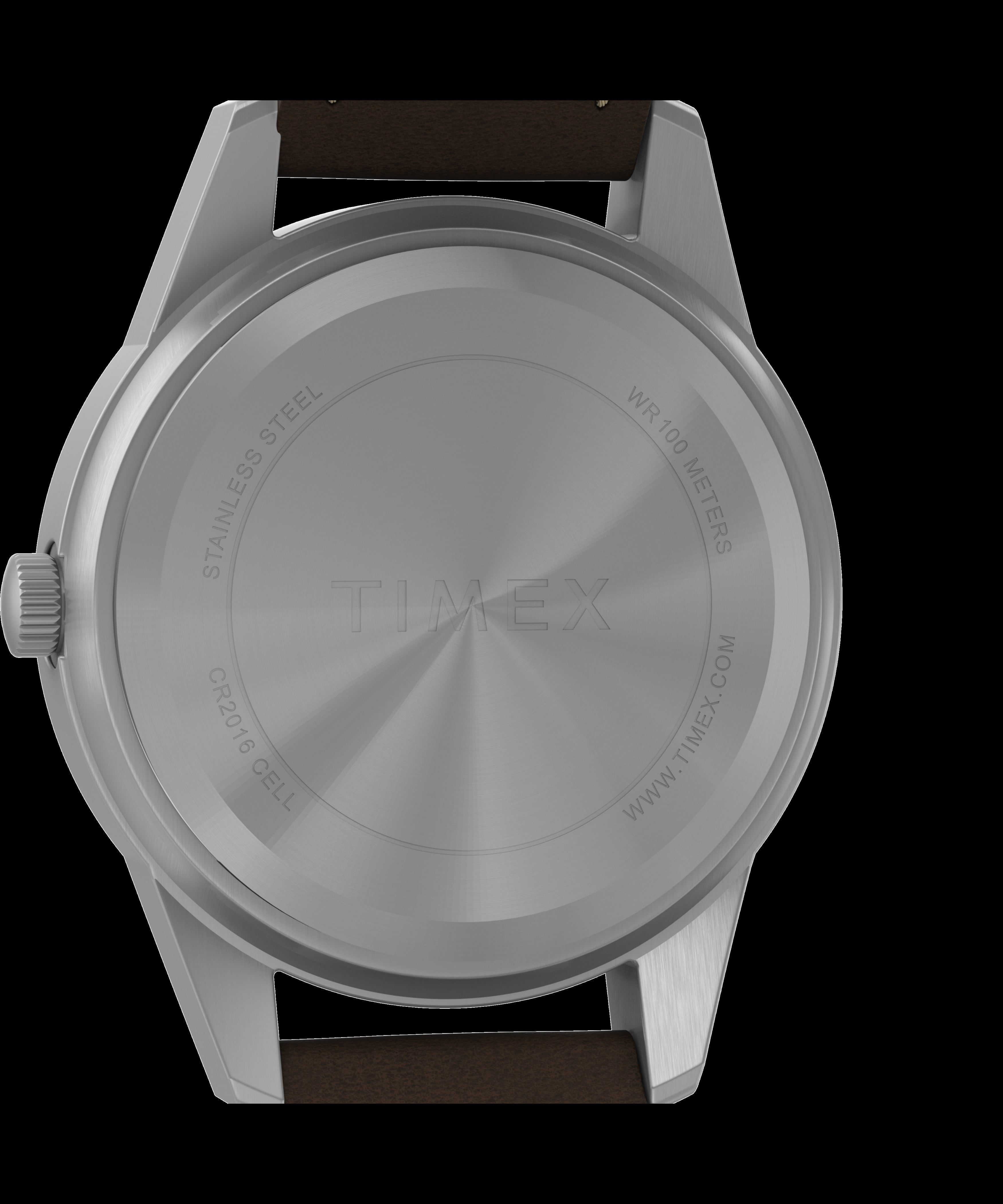 Timex Women's Expedition Metal Field Mini 26mm Watch – Silver-Tone Case Cream Dial with Black & Brown Fabric & Leather Strap
