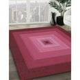 thumbnail image 2 of Ahgly Company Indoor Square Patterned Dark Pink Novelty Area Rugs, 7' Square, 2 of 6