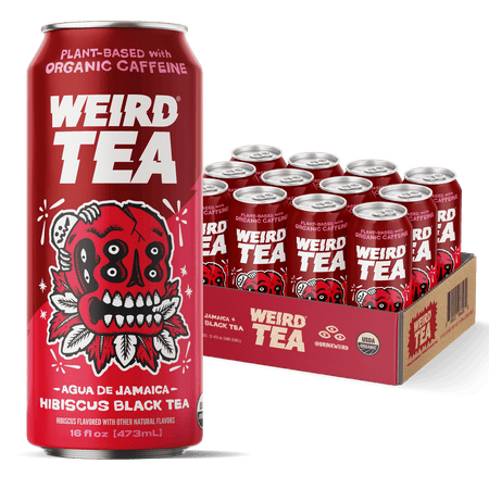 (Pack Of 12) Drink Weird Tea Hibiscus Black Agua De Jamaica 16 Fo