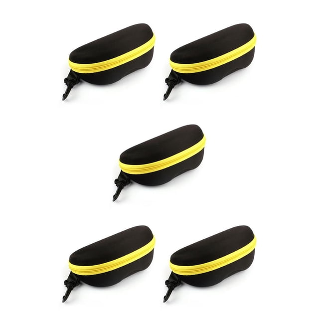 jesticaly Sunglasses Storage Case Portable Hard Shell Protective Bag Line Carrier Waterproof Organizer Home Office Supplies Yellow 5Set