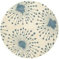 thumbnail image 4 of SAFAVIEH Bella Owen Fire Burst Wool Area Rug, Beige/Blue, 2' x 3', 4 of 10