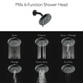 thumbnail image 5 of Design House Modern 7" 6-Function Shower Head with Eco-Drip Shower Setting, Matte Black, 5 of 11