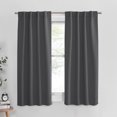 thumbnail image 1 of Cortinas opacas con aislamiento térmico Pony Dance, paneles para oscurecer la habitación, cortinas para sala de estar, con bolsillo para barra, para dormitorio, 86 x 160 cm, gris, 2 paneles, 1 of 1