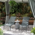 thumbnail image 2 of Outsunny 2 PCs Folding Outdoor Lounge Chairs w/ Adjustable Back, Light Grey, 2 of 10
