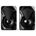 thumbnail image 1 of pitrice 1 Pair Computer Speakers Stereo USB RGB Loudspeakers 3.5mm Wired LED Light Portable Desktop Subwoofers, 1 of 7