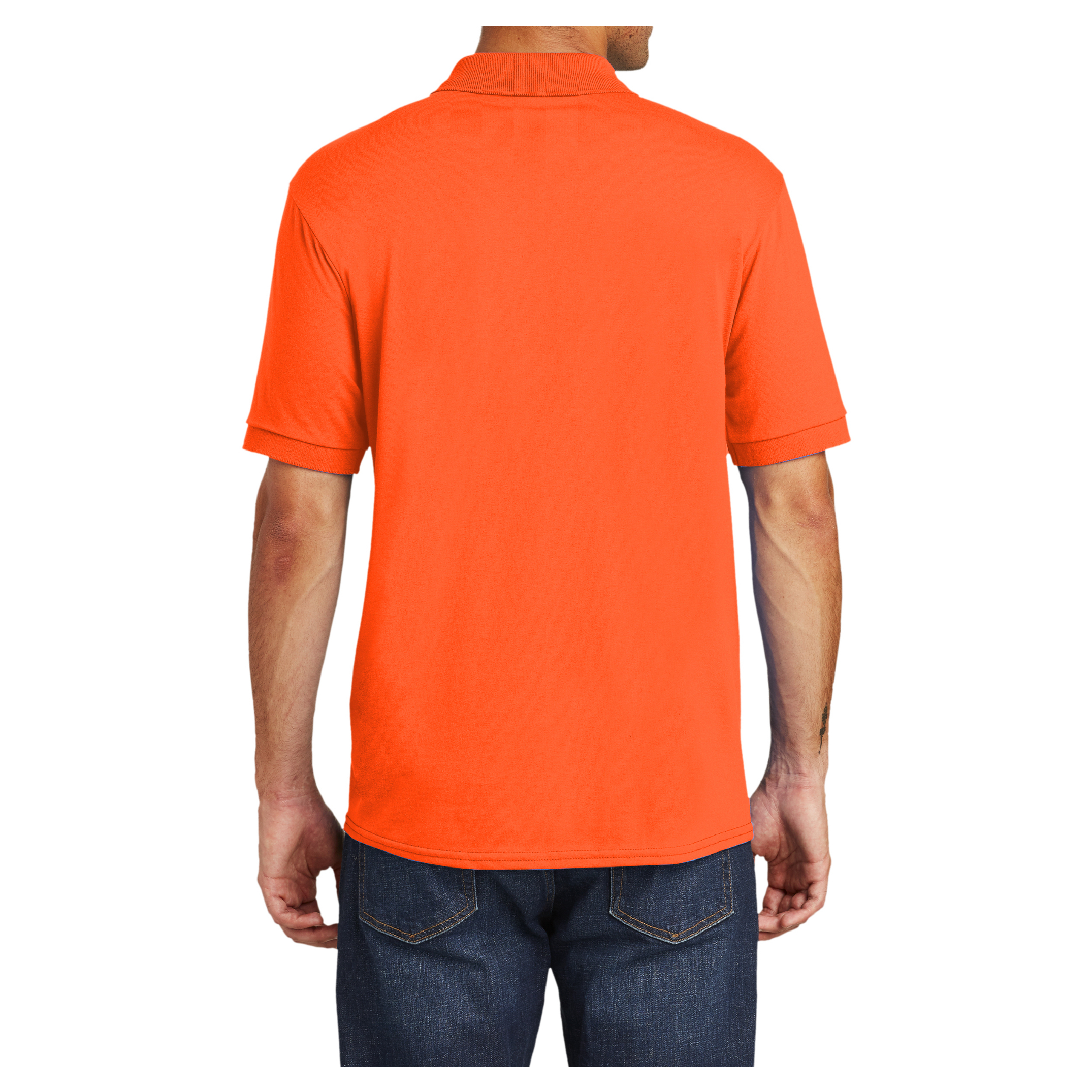 Mafoose Mens Core Blend Jersey Knit Male Polo Safety Orange 6XL 