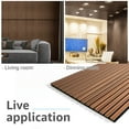 thumbnail image 3 of Art3d 3D Fluted Acoustic Wood Wall Panels, Walnut, 23.6"x47.2", 4 Pieces Pack, 3 of 8