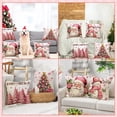 thumbnail image 2 of 4 pcs Fundas Navideñas para Cojines, Fundas Cojines 45x45cm, Decorativos Fundas de Cojín, Funda de Almohada de Lino de Algodón Deárbol de Navidad y Papá Noel, Fundas para Cojines de Sofa (Rosa), 2 of 5