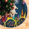 thumbnail image 5 of FMSHPON Happy Halloween Wreath Xmas Christmas Tree Skirt Stand Mat for Holiday Party Decoration Indoor Outdoor 48 inches, 5 of 6