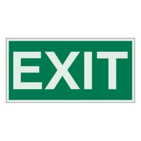 Brady Exit Signs, Green on White - 1 EA (262-59330)