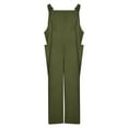 thumbnail image 4 of gakvbuo Jumpsuits For Women Summmer Dressy Wedding Fashion Womens Ethnic Style Solid Cold Shoulder Pockets Suspender Cami Pants Jumpsuit, 4 of 8