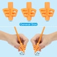 thumbnail image 4 of Uxcell 12 Pcs 2 Fingers Handwriting Pencil Grippers, Green, Orange, 4 of 6
