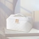 thumbnail image 4 of Difusor De Aceite Esencial Bolsa de cosméticos de PU Caja de maquillaje a cuadros de gran capacidad para regalos de vacaciones (Blanco) Sywqhk Cuidado Belleza, 4 of 9