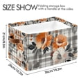 thumbnail image 4 of Yayeee Canvas Storage Basket with Handles for Shelves Fabric Bins Closet Organizer, Plaid Floral, 4 of 8