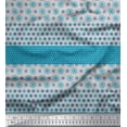thumbnail image 1 of Soimoi Poly Georgette Fabric Diamond Shape & Floral Artistic Decor Fabric Printed Yard 52 Inch Wide, 1 of 1