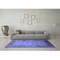 thumbnail image 3 of Ahgly Company Indoor Round Oriental Blue Industrial Area Rugs, 6' Round, 3 of 4