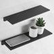thumbnail image 4 of Estante flotante para pared, organizador de espacio de aluminio, estantes de almacenamiento para baño, soporte para colgar cosméticos, estante de almacenamiento, 60 cm, negro, 4 of 5