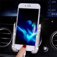 thumbnail image 4 of enqiretly Car Cell Phone Holder Inside Vehicle-mounted Rhinestones Air Vent Mount Clip Stand Self-adhesive Sticker Support Interior White, 4 of 4
