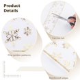 thumbnail image 3 of Organza Sheer Ribbon, Ivory Wired Ribbon with Gold Glitter Swirl Patterns, Metallic Edge Ribbon, 30 Ft Christmas Ribbon for Tree Decoration, 3 of 5