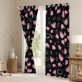 thumbnail image 3 of Feelyou Chic Love Heart Black Out Curtains for Kid, Abstract Grey Curtains Pack of 2 (42x63 Each), Modern Fashion Cartoon Bedroom Curtains, Curtains and Drapes Home Decor, 3 of 6