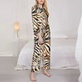 thumbnail image 3 of Balery Watercolor Zebra Conjunto de Pijama con Estampado para Mujer, Conjunto de Dos Piezas con Manga Larga, Ropa de Dormir Suave con Bolsillos, Pijamas Cómodos-Medium, 3 of 7