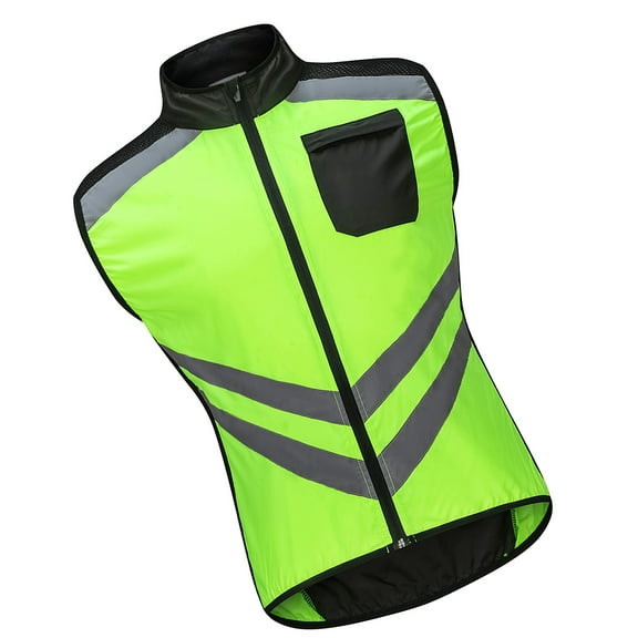 Vest Men Cycle Vest Foldable Quick Dry Breathable Reflective Sports Safety Bike Vest For Riding Running Jogging Hiking