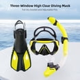 thumbnail image 2 of Gafas de buceo Máscara de buceo transparente de tres ventanas con snorkel completamente seco y aletas ajustables para hombres y mujeres Equipo de buceo, 2 of 8