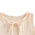 thumbnail image 6 of hengsof Baby Girl Cotton 2 Piece Set for 6 Months to 4 Years Sleeveless Round Neck Sweet Tie Detail Bow Top Shorts Outfit Soft Comfy Play Clothes, 6 of 6
