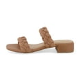 thumbnail image 2 of CUSHIONAIRE Women's Nan Two Band Braided Low Block Heel Slide Sandal +Memory Foam, 2 of 5