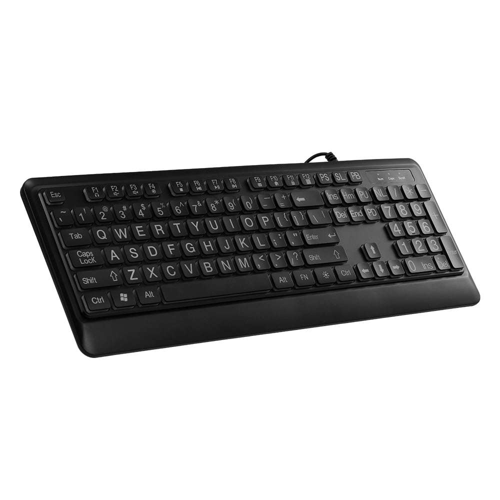 Buy Douself Wired Large Print Keyboard White Bold Jumbo Letters Silent