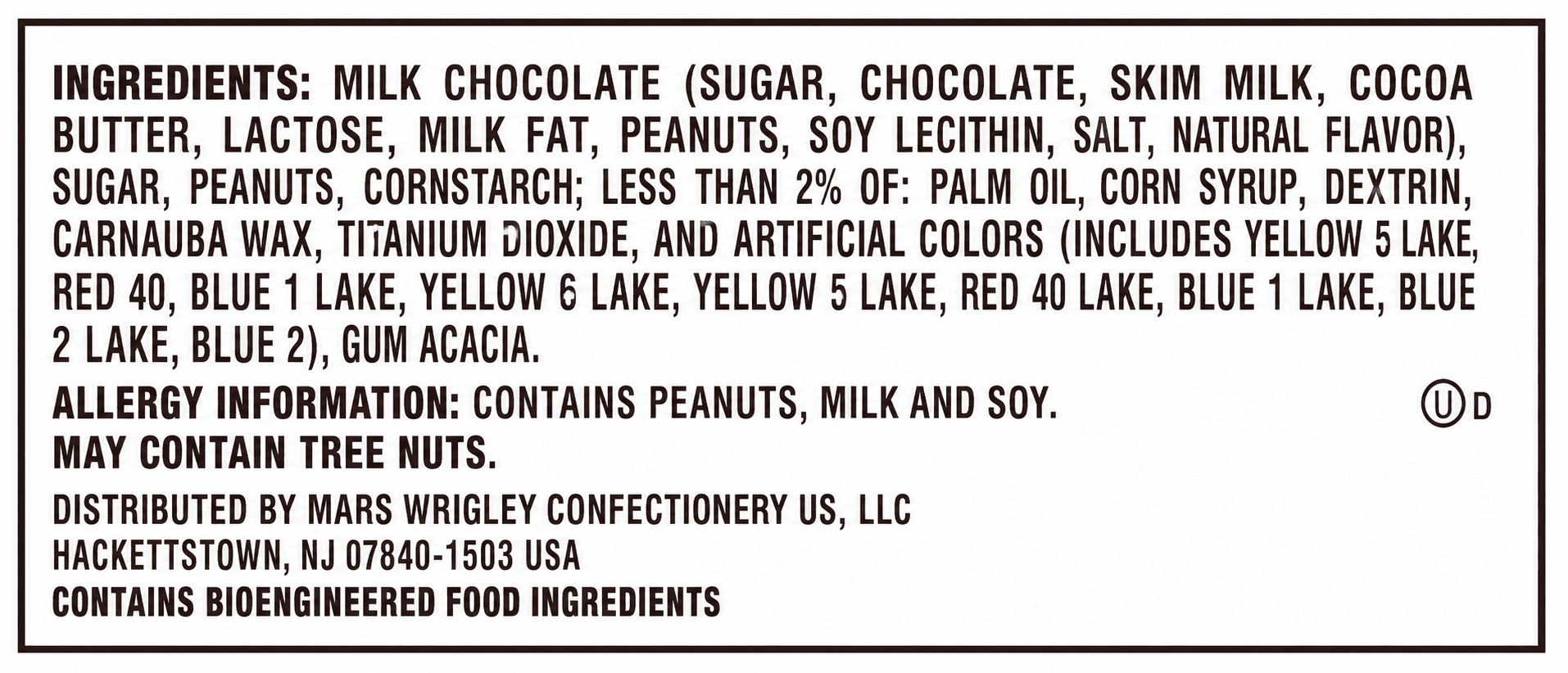 M&M'S Banana Nut Bread Peanut Chocolate Candies Sharing Size 9 oz