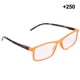thumbnail image 2 of Gafas de lectura unisex, lentes transparentes portátiles ultraligeras, gafas para personas mayores para hombres y mujeres (naranja +250), 2 of 12