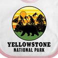 thumbnail image 4 of Inktastic Yellowstone National Park with Bear Mountains and Trees Cricle Boys or Girls Baby Bib, 4 of 4