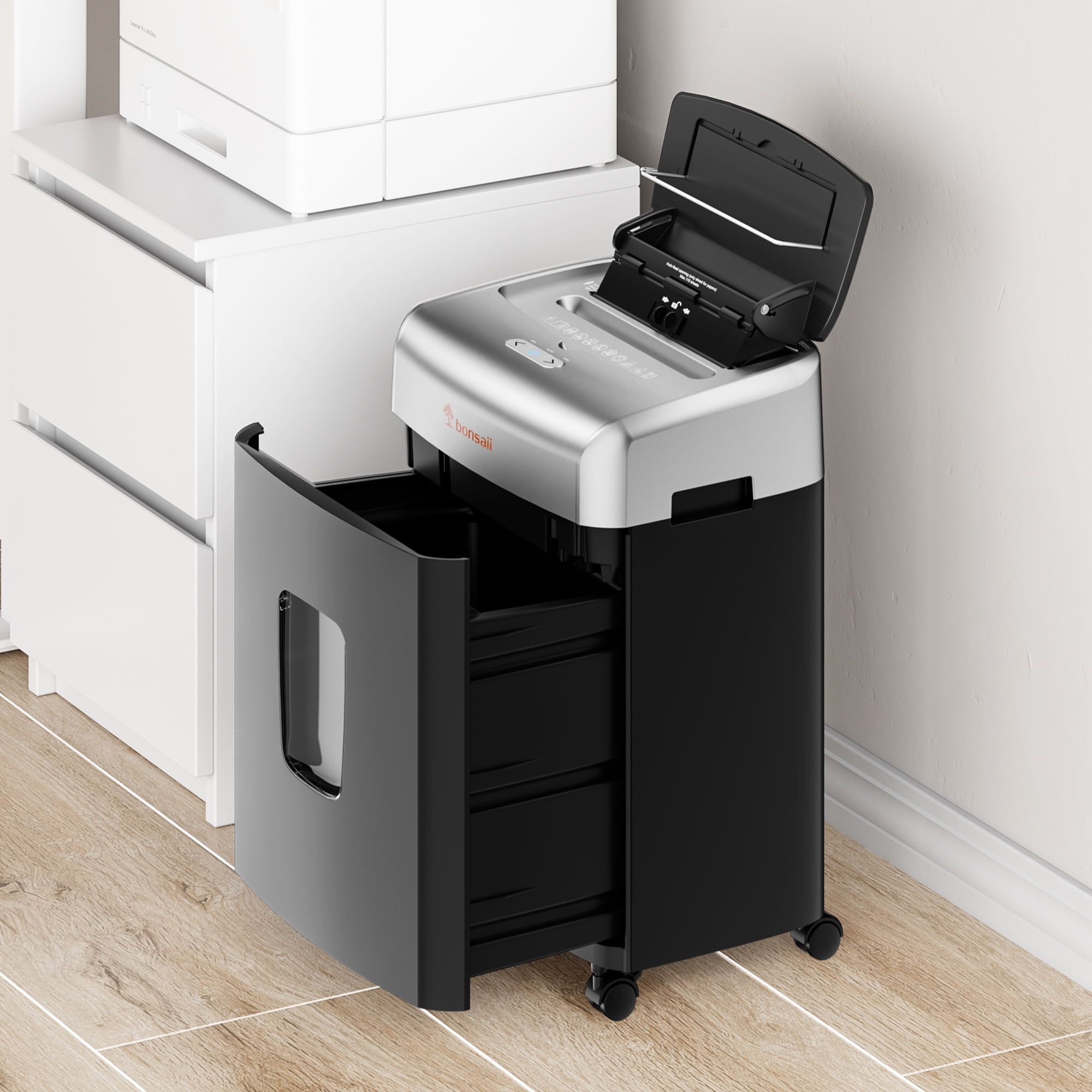 Bonsaii 110-Sheet Micro Cut Paper Shredder Auto Feed Heavy Duty Paper Shredder