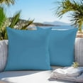 thumbnail image 4 of Blue Outdoor Pillow Covers Pack of 2 Solid Color Waterproof Throw Pillow Covers Decorative Cushion Cases for Patio Garden Tent Balcony Couch 20x20 inch, 4 of 8