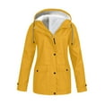 thumbnail image 1 of Chaqueta impermeable Baoblaze Rompevientos Con capucha para mujer Amarillo X, 1 of 4
