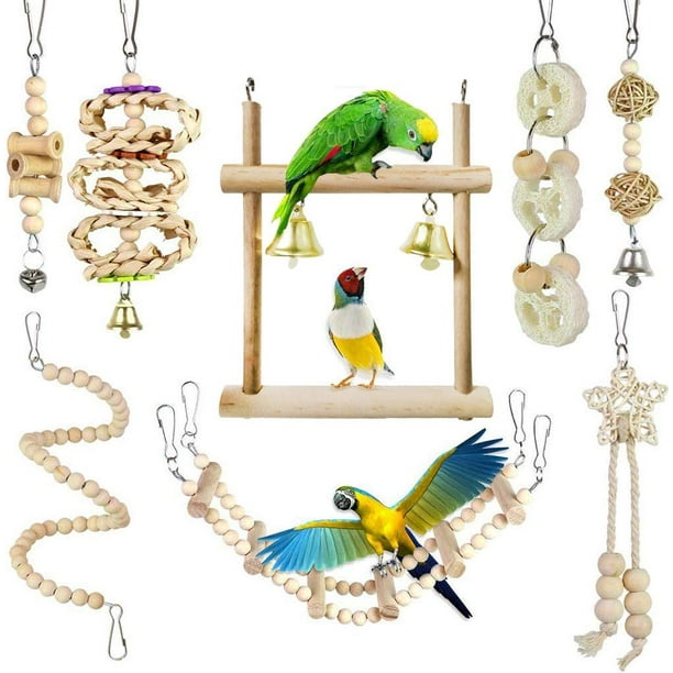 Lot de 8 Jouet pour perroquet oiseaux Jouets m cher avec Hamac