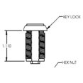 thumbnail image 2 of Lippert Components 213109 - 1.1"L Silver Standard Key Cam Lock, 2 of 2