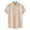 Khaki, variant on Male Casual Solid Shirt Short Sleeve Stand Collar Shirt Blouse Tops Blank Tee Shirts Mens Mens Graphic T Shirts