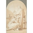 thumbnail image 2 of E. La Touche 13x18 Black Ornate Wood Framed Double Matted Museum Art Print Titled - The Holy Family in an Interior (Early 19th Century), 2 of 5