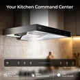 thumbnail image 6 of ROBAM 30" Range Hood 86H1S, 1300 CFM Powerful BLDC Motor Wall Mount & Under Cabinet Kitchen Stove Vent Hood, Touchless Gesture Control, R-Link Smart System, Ducted/Ductless Convertible, 6 of 9