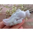 thumbnail image 5 of Certified Hand Carved Lavender Natural Myanmar Burma A Jade jadeite Dragon Pi Xiu Ginseng Pendant Necklace, 5 of 9