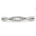 thumbnail image 2 of AFFY Infinity Twist Band Ring for Women, 0.10CT Round Moissanite Diamond 14K White Gold over Silver-9.5, 2 of 8