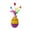 F, variant on 2.36 x 2.36 x 7.87 inch Easter Themed Cat Toy with Feather Teaser for Wobbling Motion Entertainment and Hunting Stimulation Durable Plastic Construction for Cats