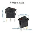 thumbnail image 4 of 4Pcs Lighted Rocker Switch Waterproof DC 12V 20A Round Rocker Toggle Switch 3 Pins Toggle Buttons For Car Automotive Boat Truck ,Easy to Install, 4 of 6