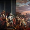 thumbnail image 2 of Ferdinand Bol 15x15 Gold Ornate Wood Frame and Double Matted Museum Art Print Titled - King Cyrus Handing Over the Treasure Looted from the Temple of Jerusalem (1655 - 1669), 2 of 4