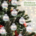 thumbnail image 4 of HongHeng 2.36" Iridescent Ornaments Balls, 1Pc Plastic Clear Christmas Balls Fill-able Mini Ornaments for Crafts Holiday Party Xmas Tree Decorations Home Decor, 4 of 9