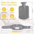 thumbnail image 3 of Hot Water Bottle 1L Hot Water Bag  with Waist Cover Wearable - Hot Compress  Pain Relief  Heat Therapy  Durable Hot Water Bag, 3 of 6
